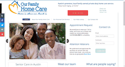 Desktop Screenshot of ourfamilyhomecare.com