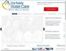 Tablet Screenshot of ourfamilyhomecare.com